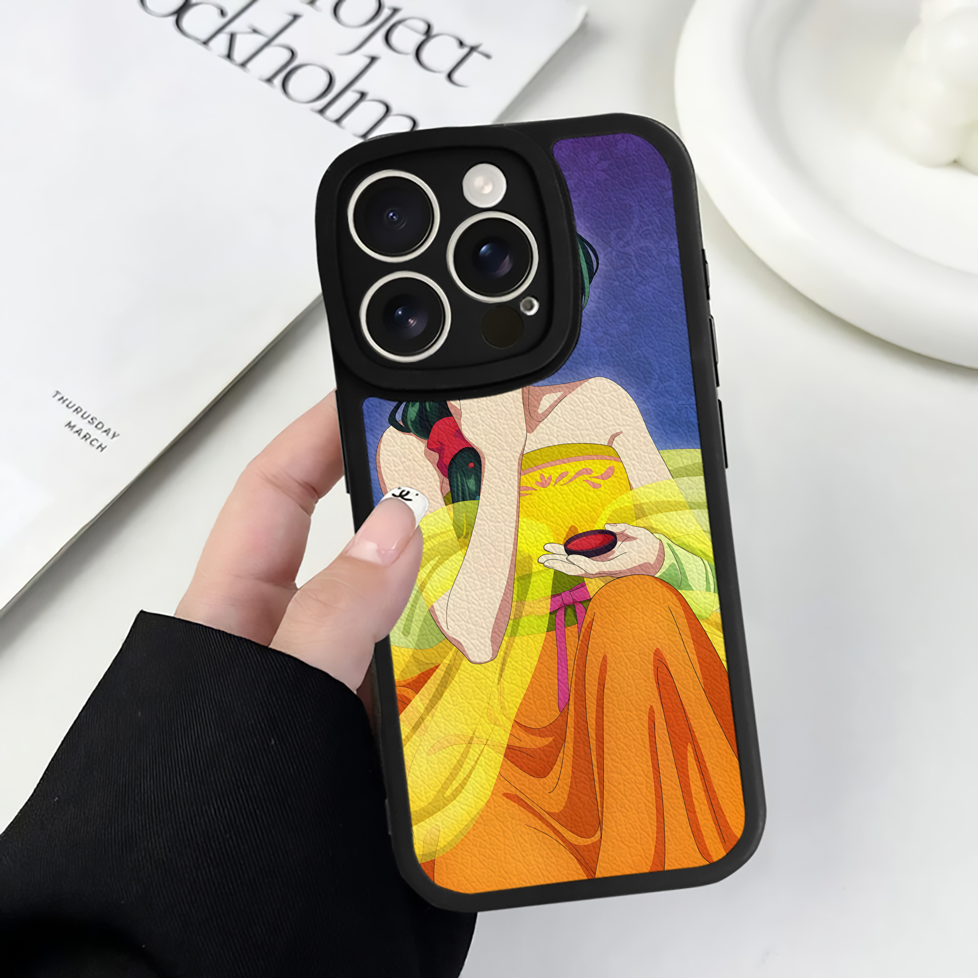 （画像用） 薬屋のひとりごと The Apothecary Diaries 【iPhone 16シリーズ対応】シリコンスマホケース（レザー調） 材質：シリコン